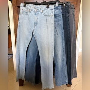 Men's Levi's 513 Slim Straight Jeans 32x32 bundle